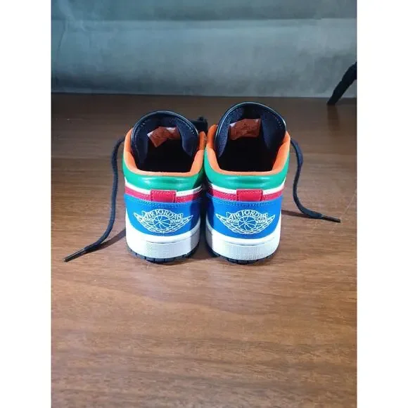 Jordan 1 Low Multi colour (Blue, Green, Red, Black) SE size 8 US 23 JORDAN - Picture 7 of 13